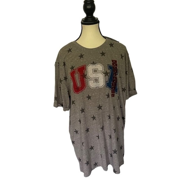 NWT Royce Brand starred Tee with USA  Heather gray size L new 32601 - Picture 3 of 8